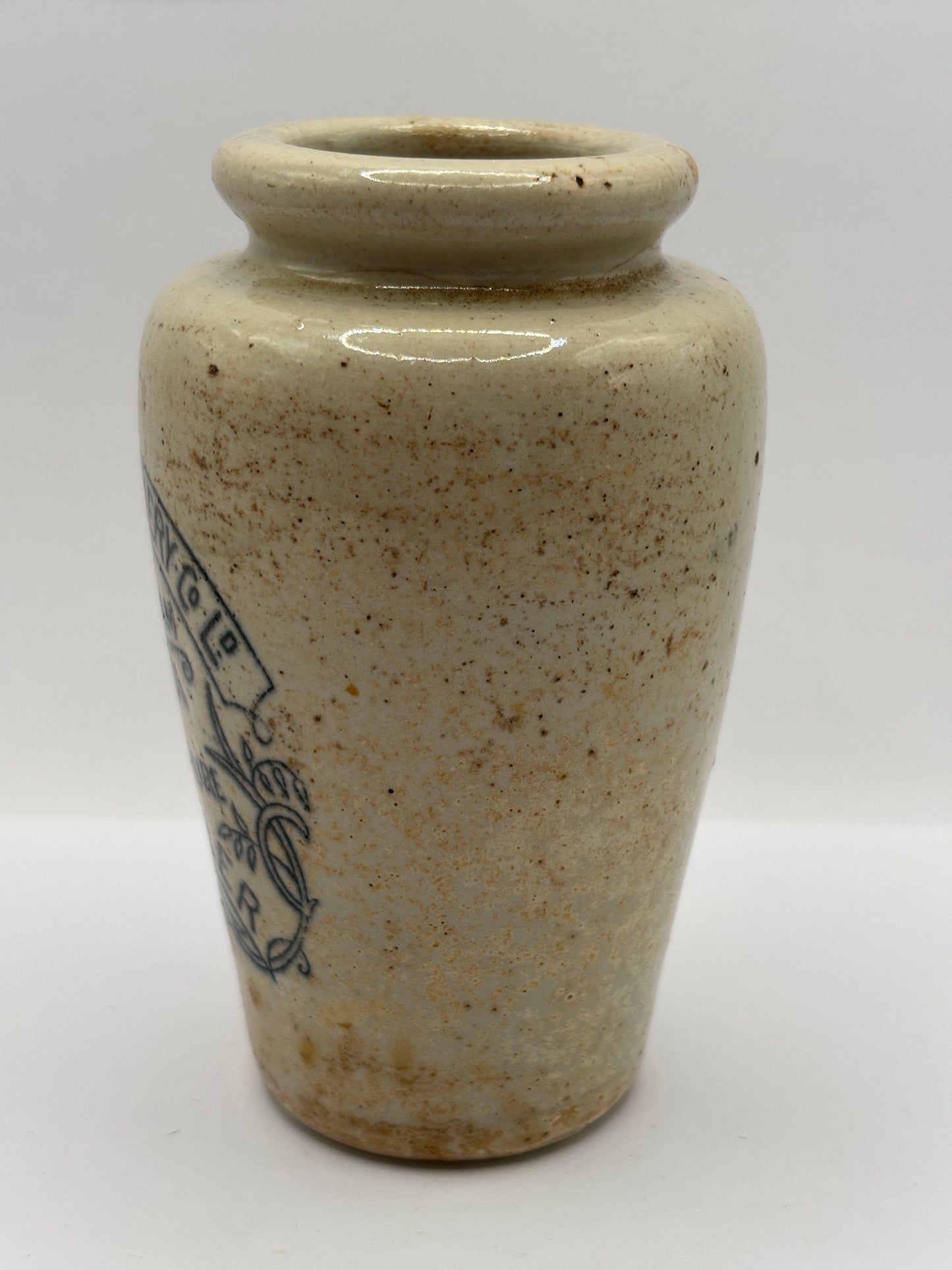 Old advertising cream pot, Galloway creamery Stranraer