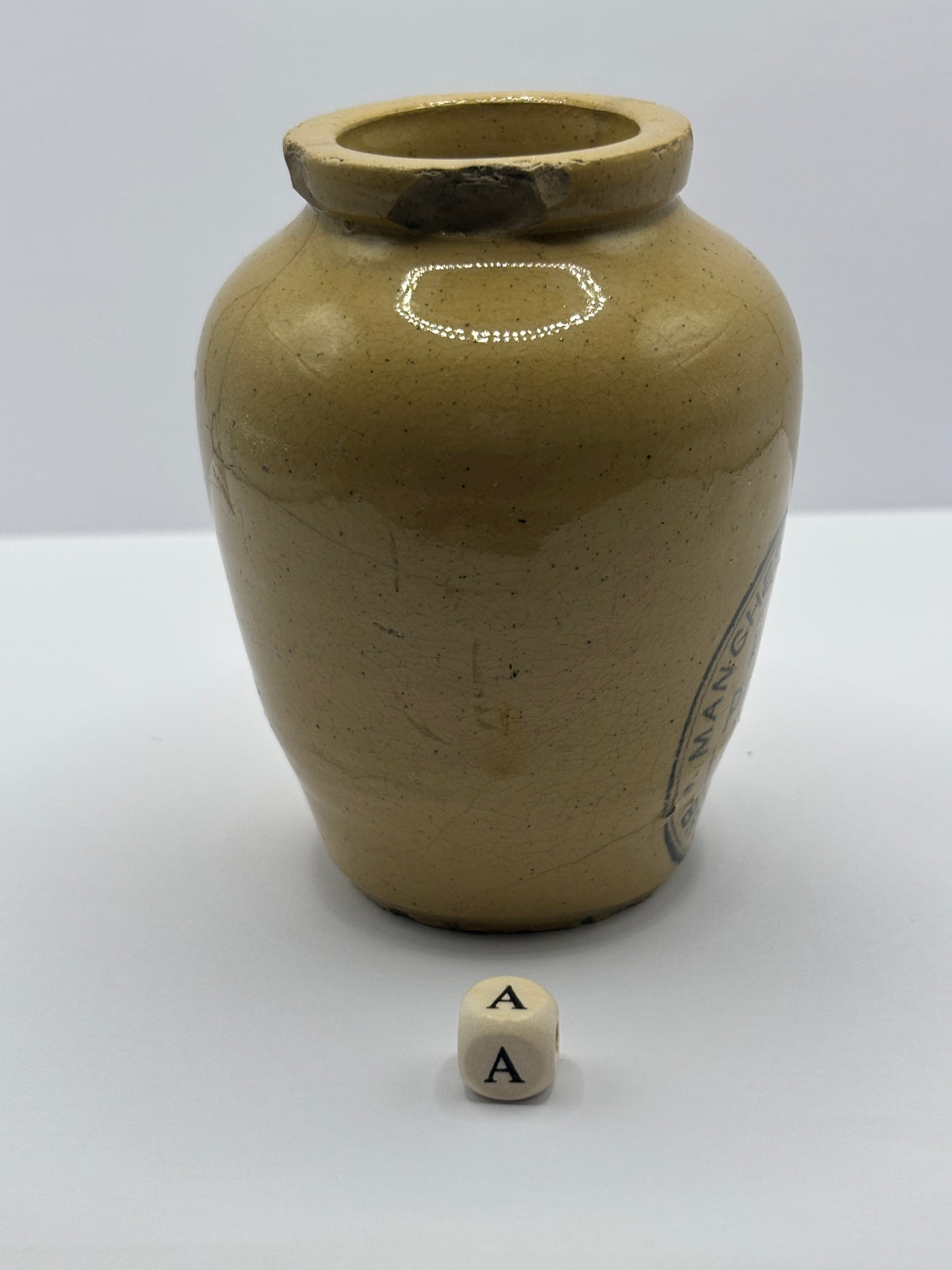 Old Manchester cream pot, Hailwoods pure rich cream (a) damaged