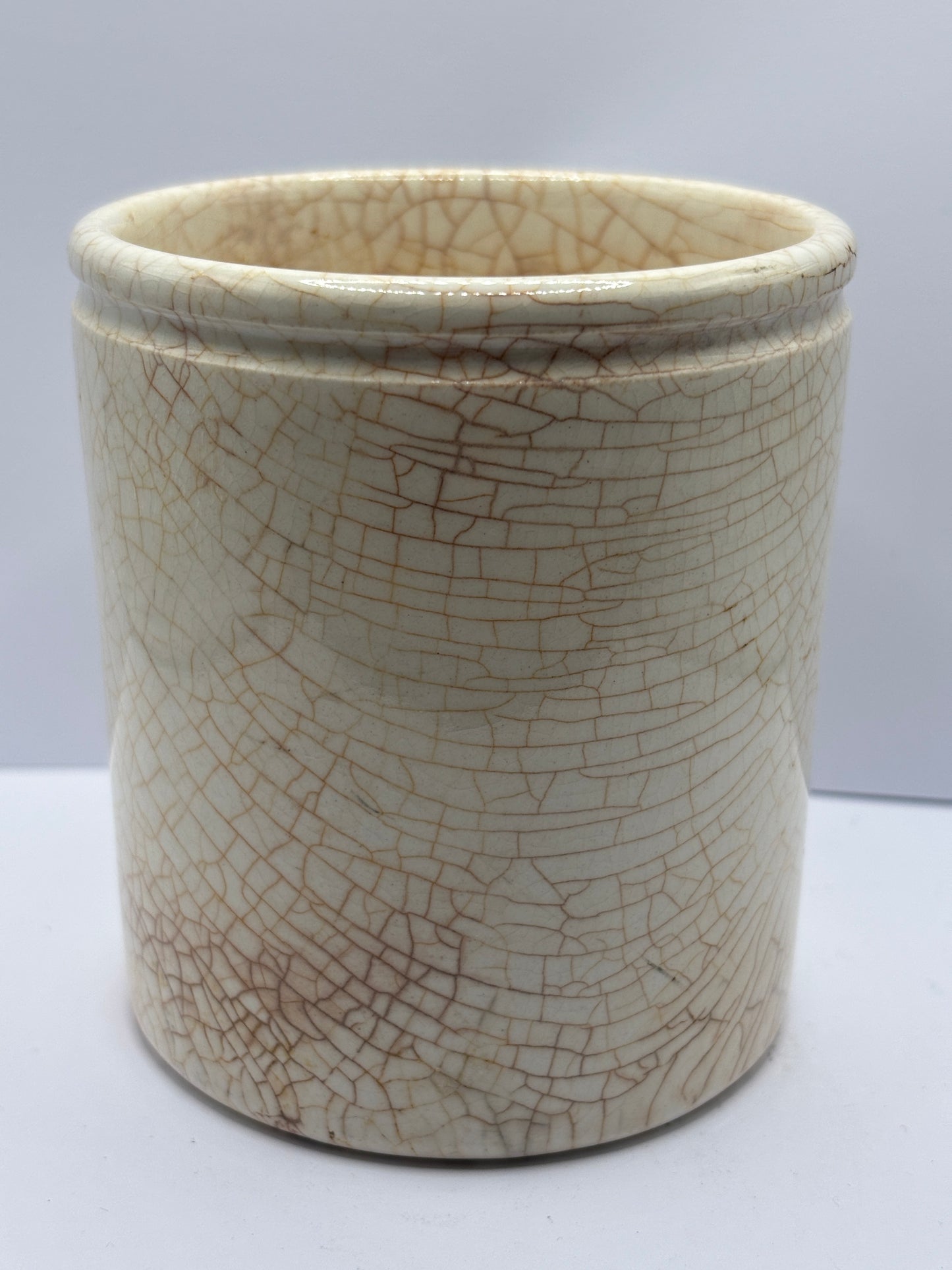 Old 1lb frank cooper marmalade jar, stained & crazed