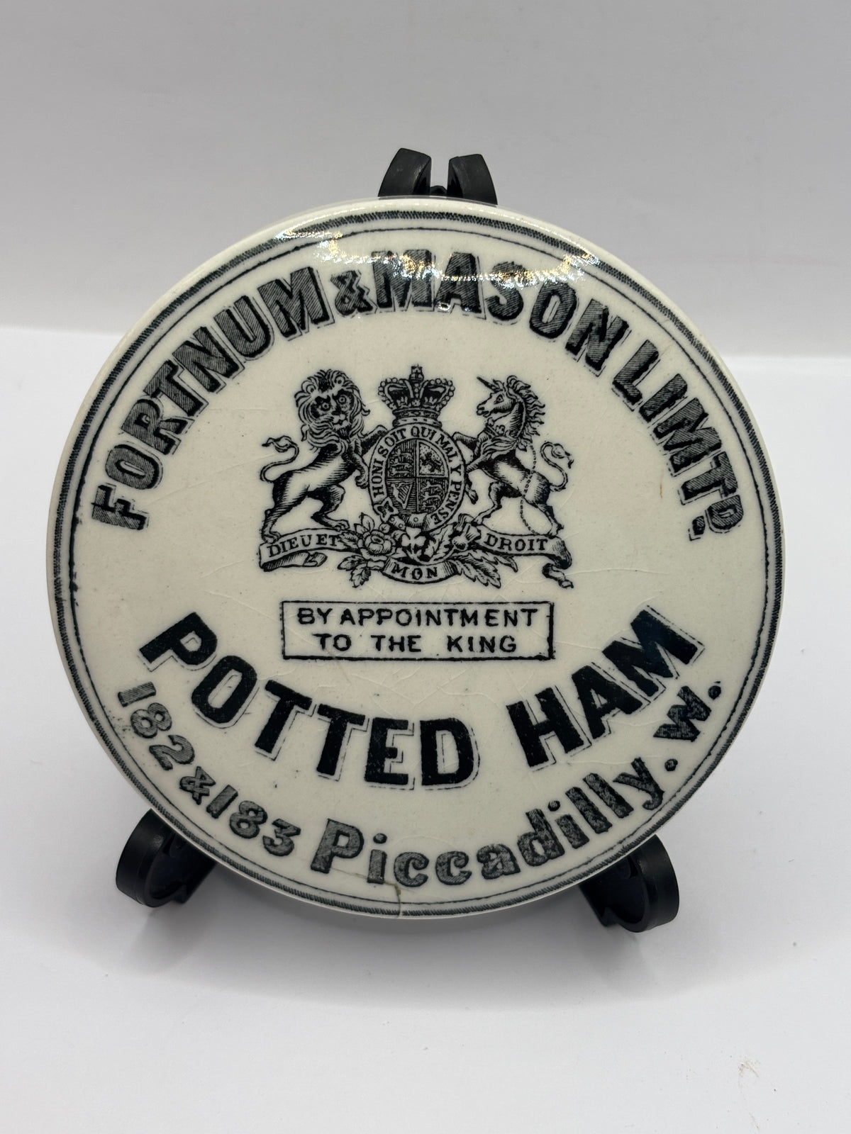 Old advertising lid, Fortnum & Mason Potted Ham