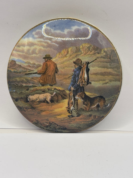 Old Prattware lid, The sportsman. Repaired