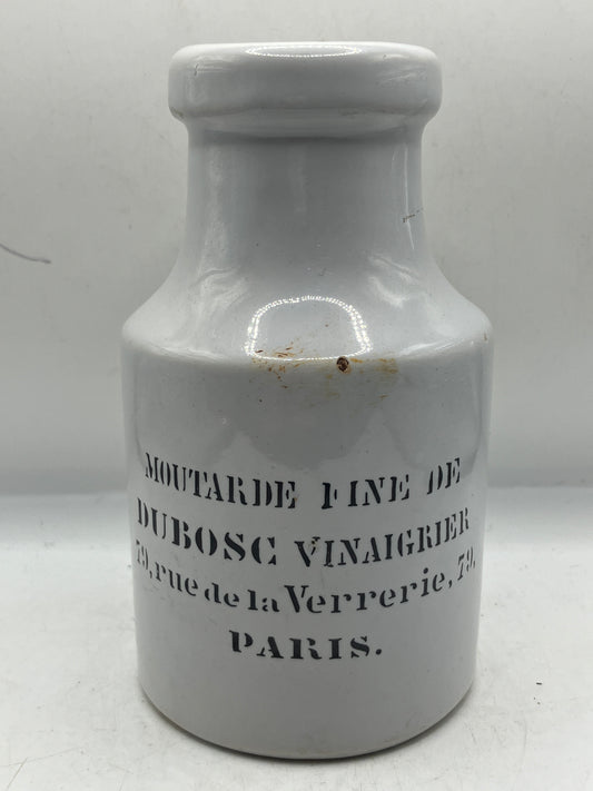 French mustard pot, moutarde fine de dubosc vinaignier