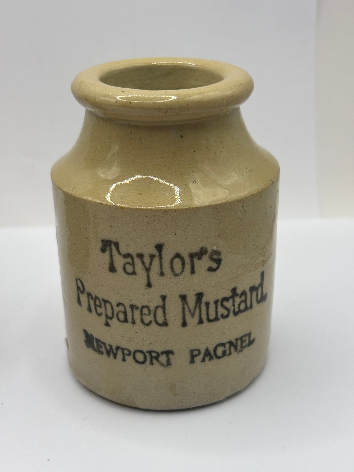 Old advertising jar, Taylors prepared mustard. 8.5cms
