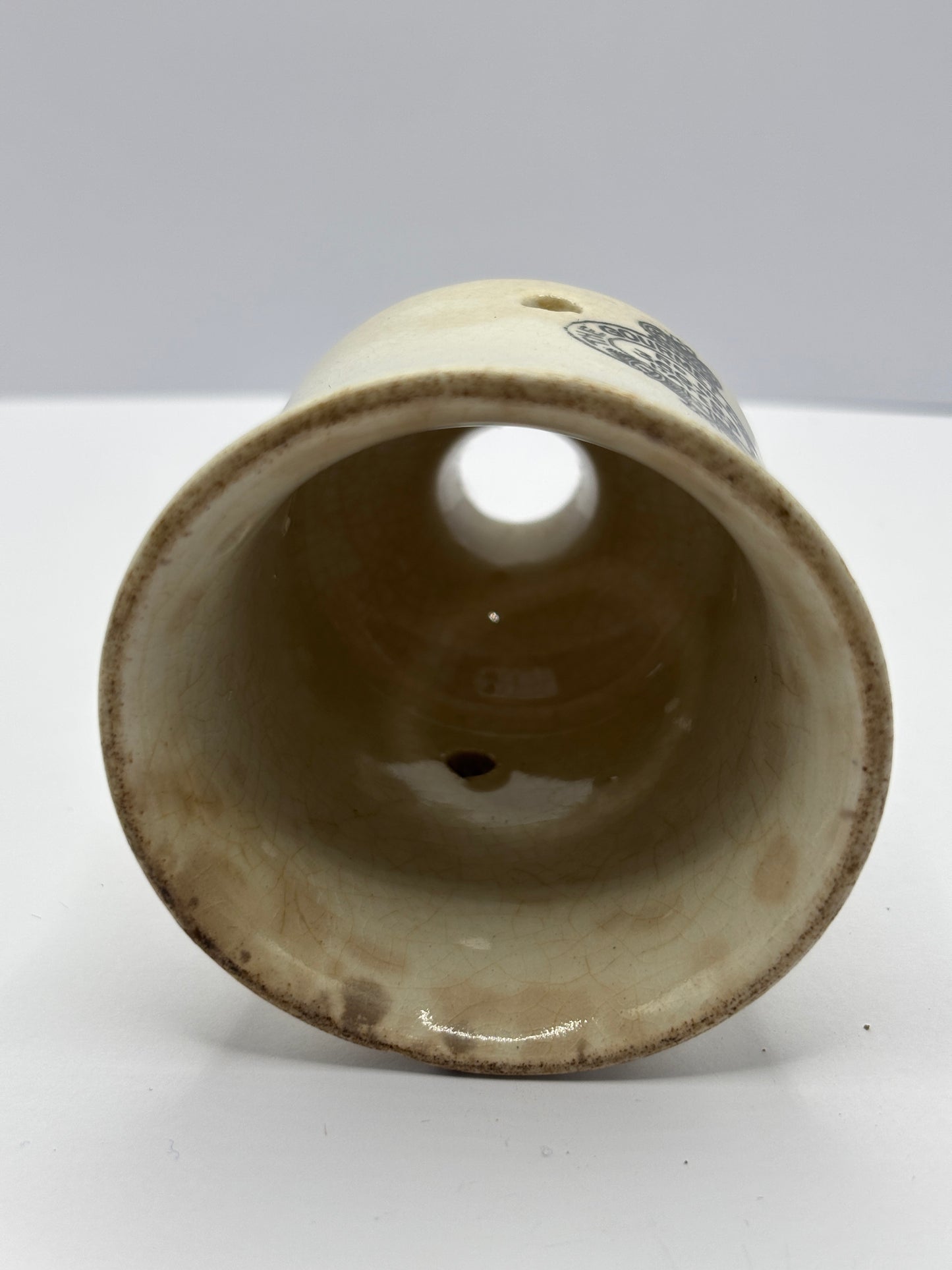 Old stoneware advertising gourmet pie cup