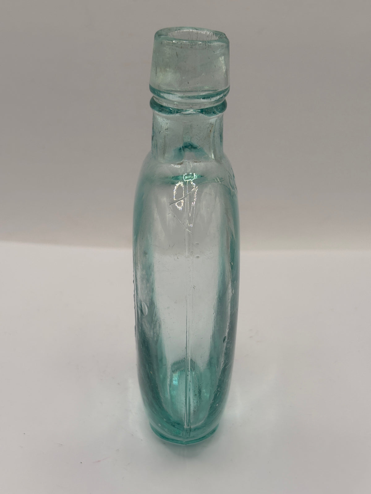 Old glass spirit flask, Whalley hotel