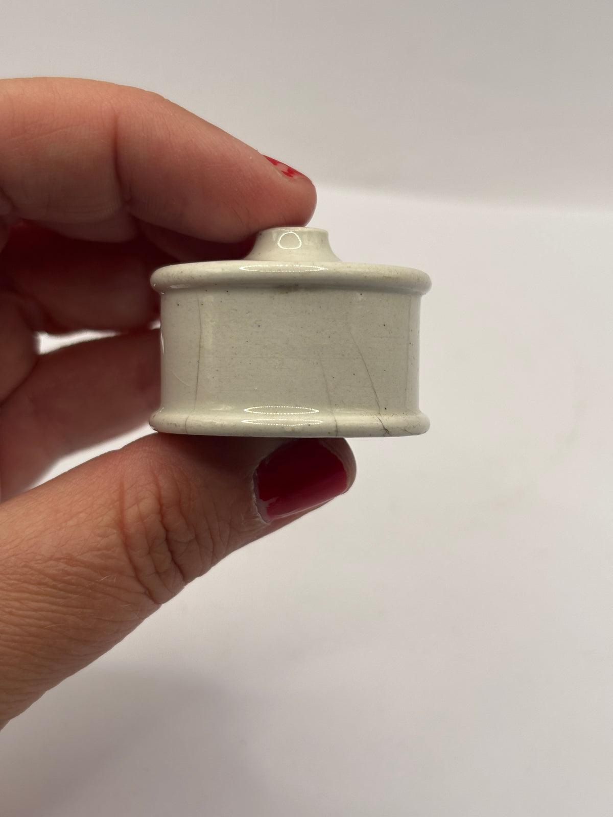 Old advertising baby feeder lid, Mathers improved feeding bottle lid