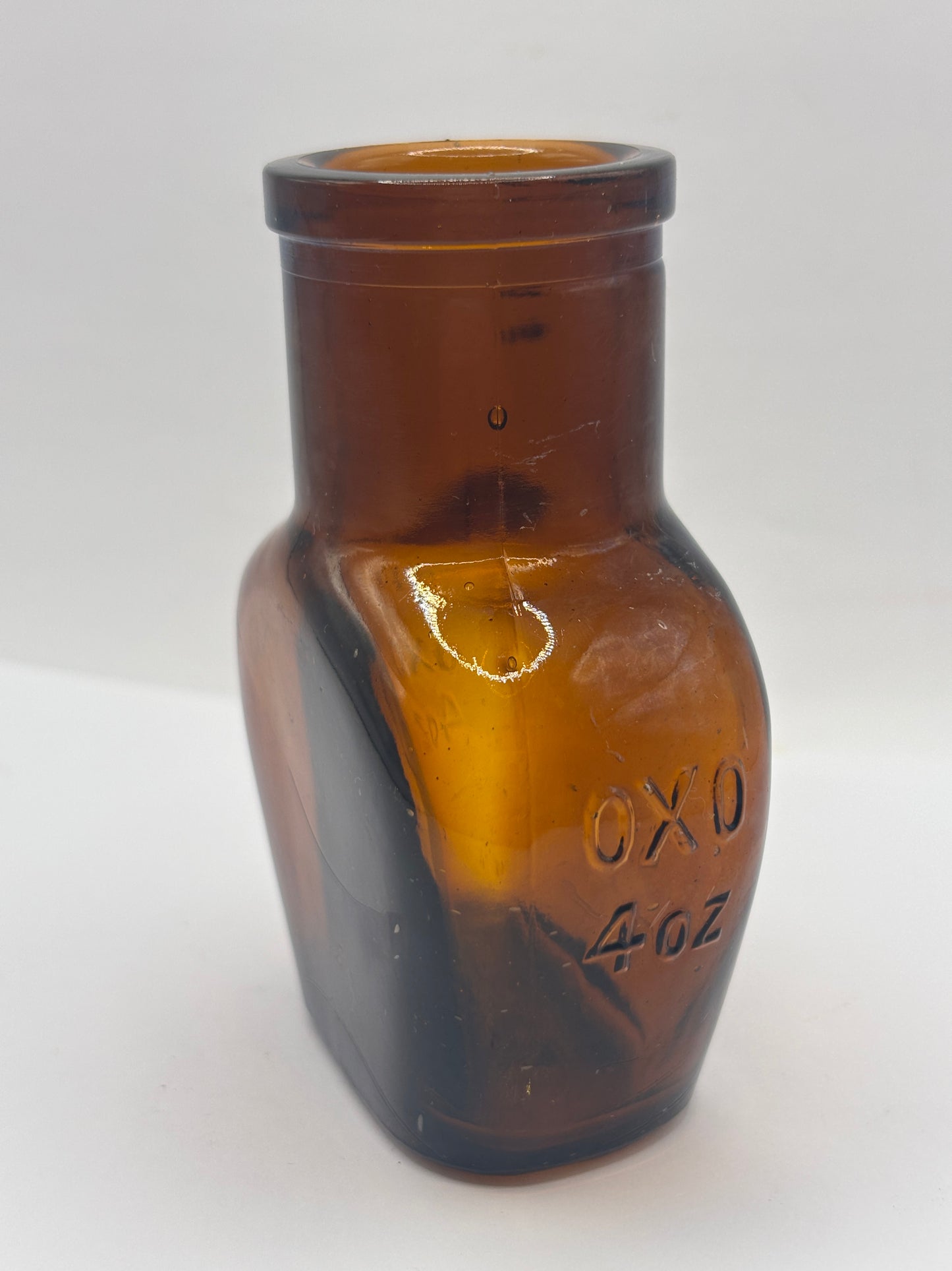 old amber glass OXO bottle 4oz