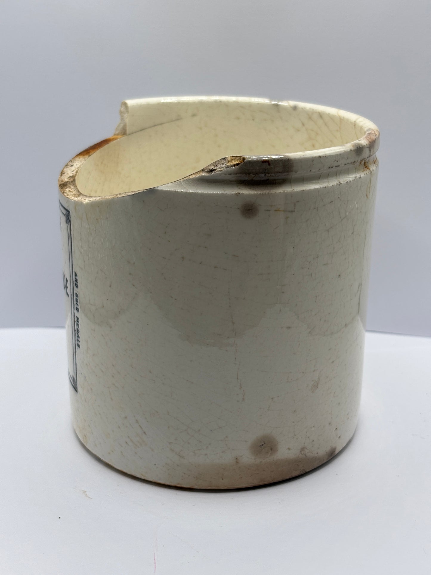 Old 2lb frank cooper marmalade jar, damaged