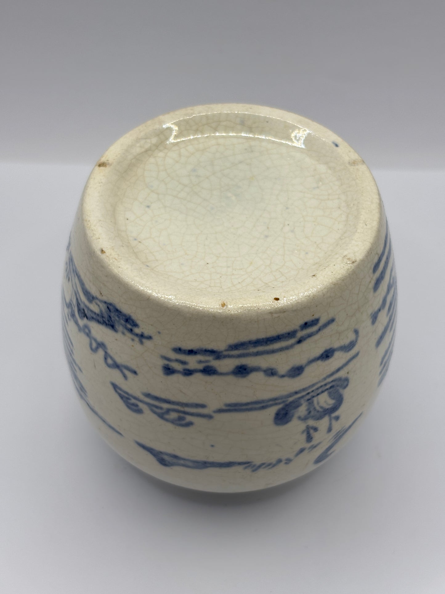 Old stoneware chinese ginger jar 9cms