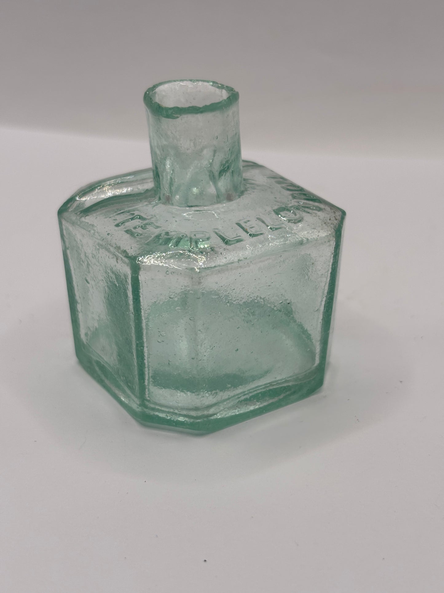 Old advertising ink, inkwell, ink bottle. Temple London