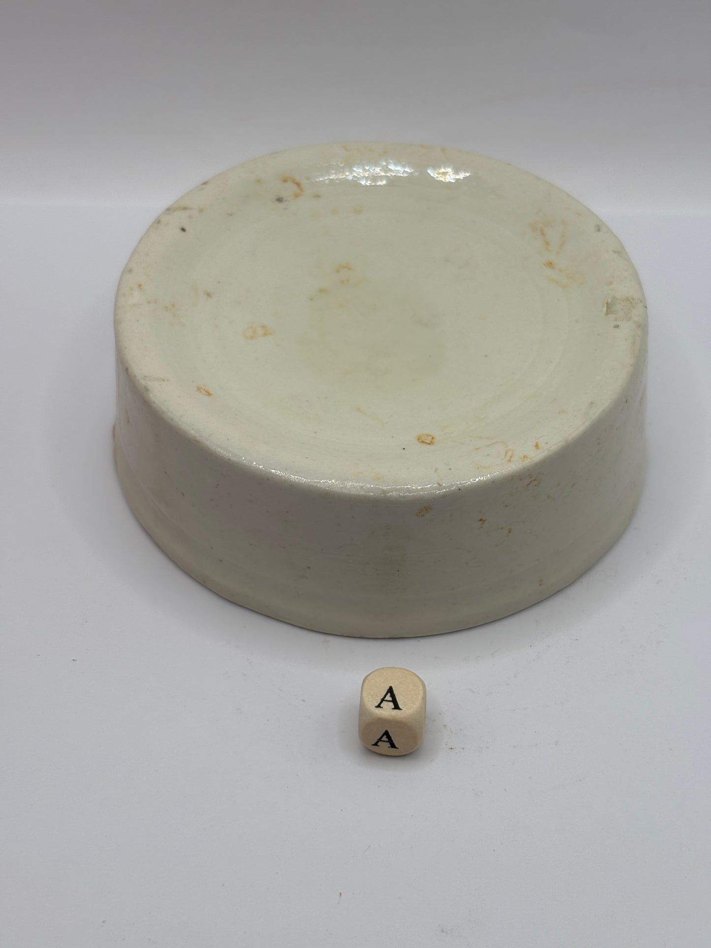 Old plain stoneware meat paste pot (a)