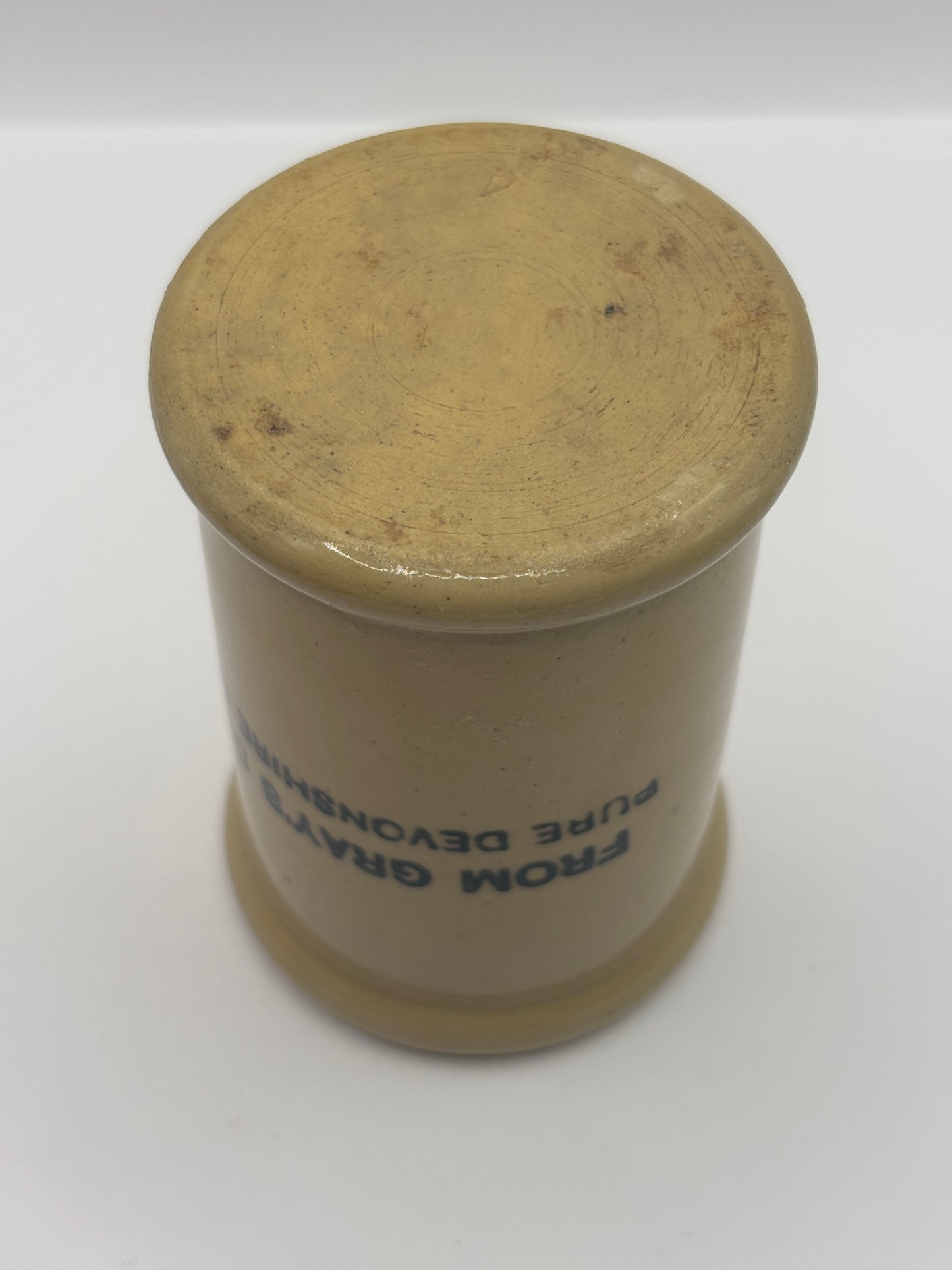 Old advertising cream pot, Grays pure Devonshire cream 8.5cms