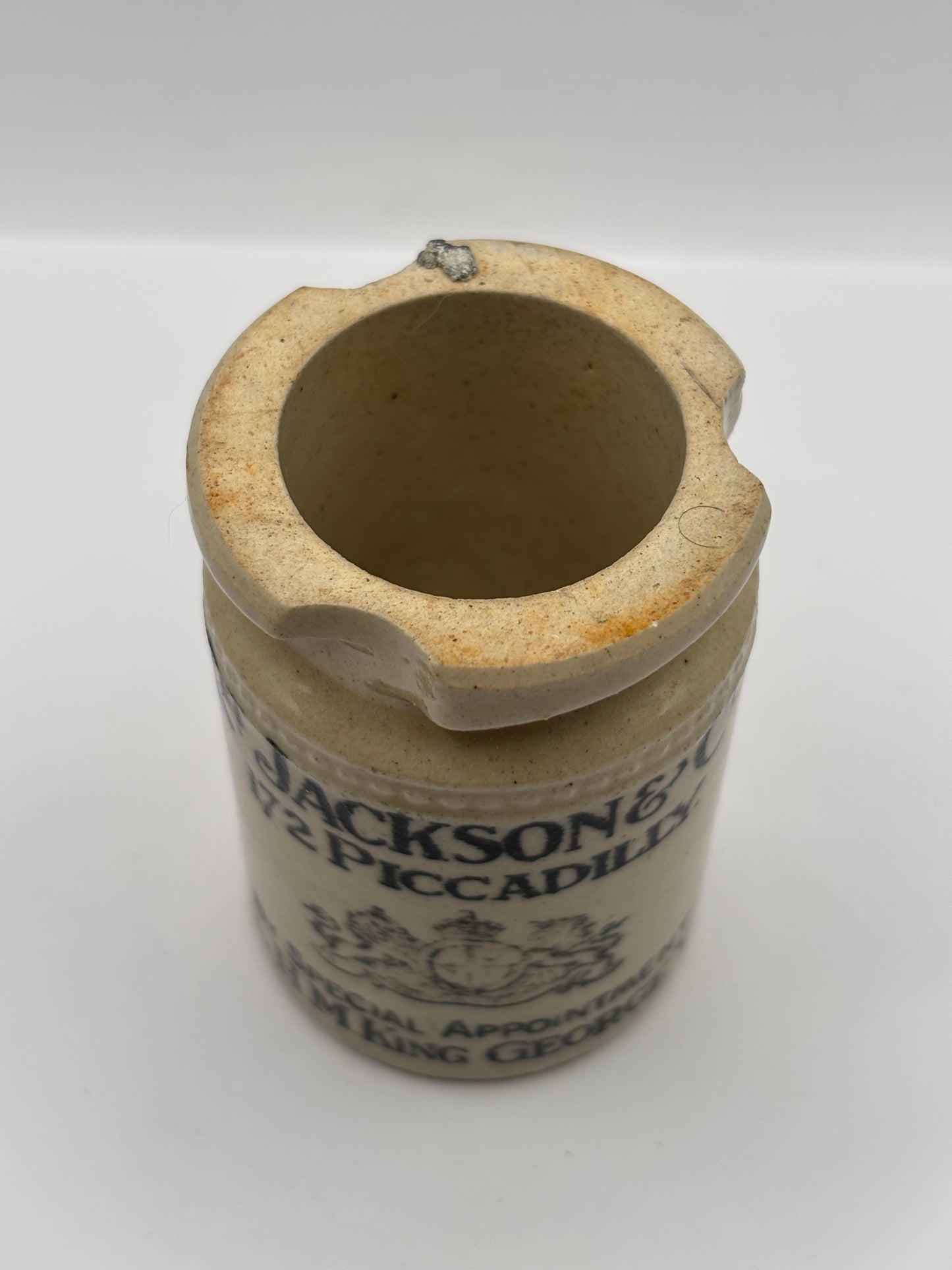 Old small advertising caviar pot/ jar. R.T Jackson & Co