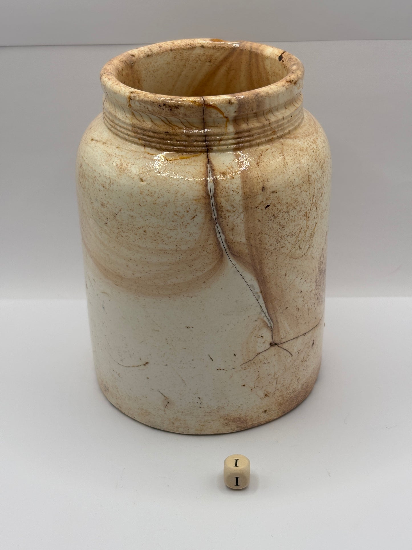 Old rare 2lb John Moirs marmalade jar, seville orange marmalade. Damaged