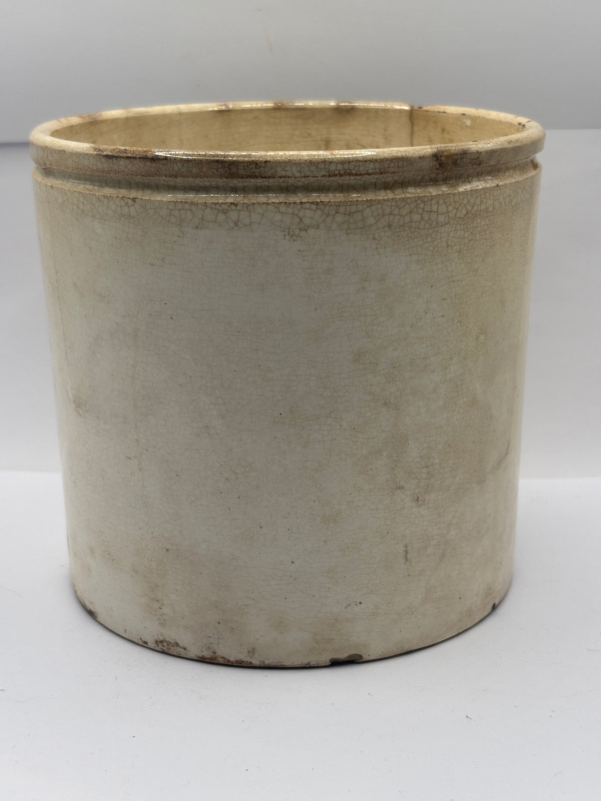 Huge Rare 4lb stoneware marmalade pot, James Keiller Dundee marmalade. Damaged