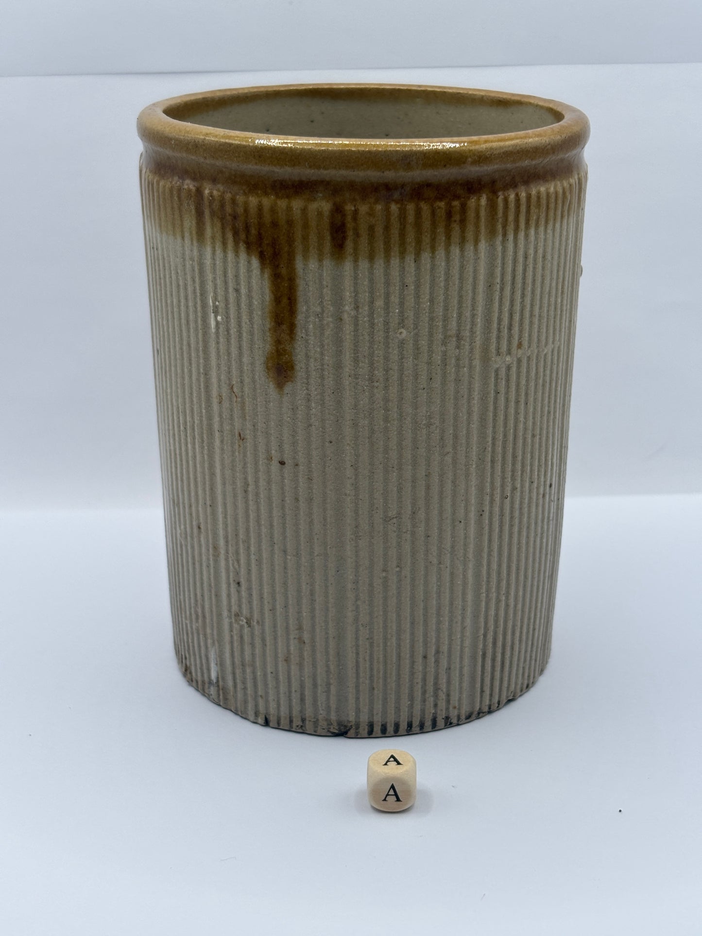 Old 2lb brown top jam & marmalade pot (a)