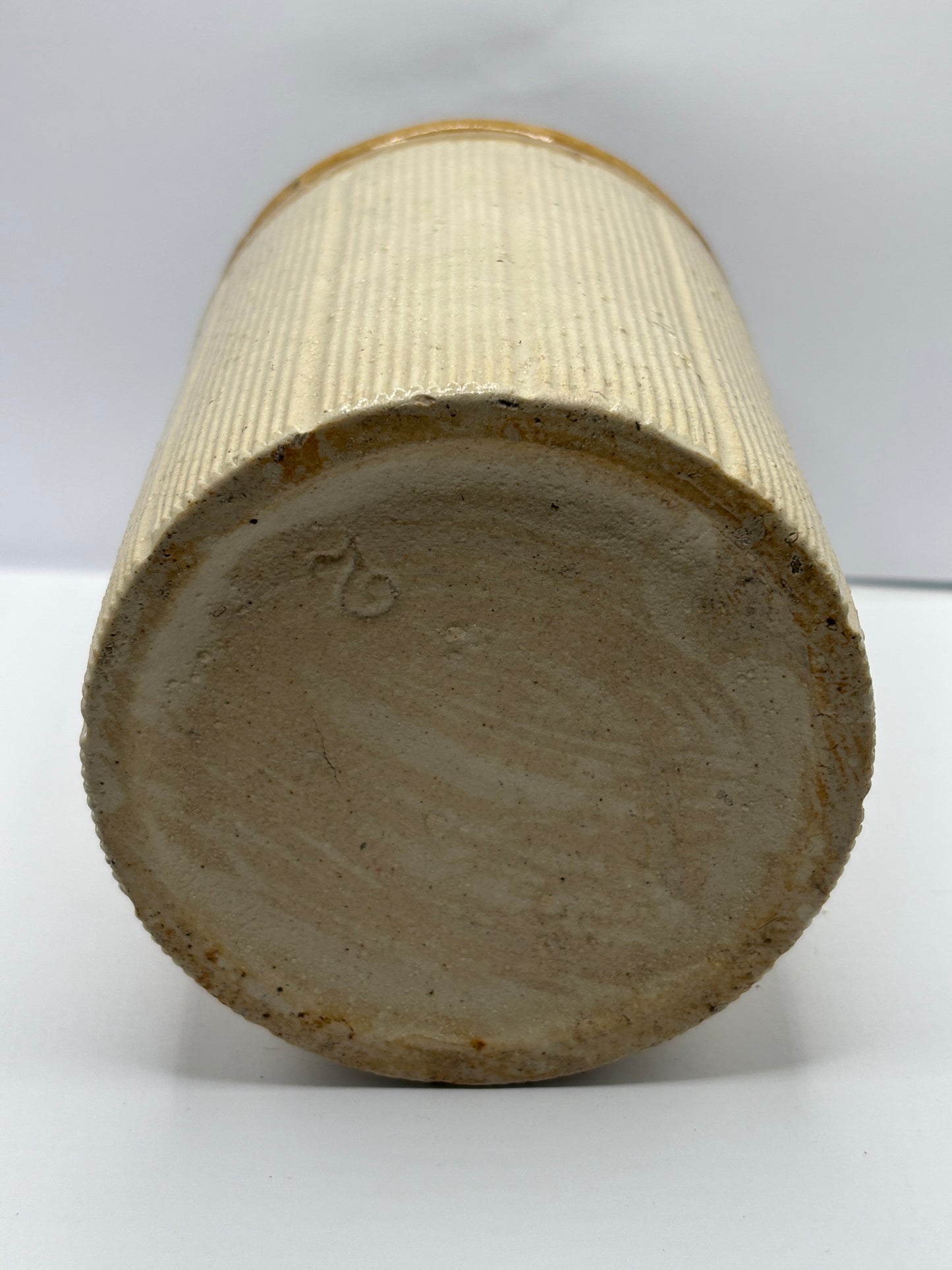 Old 2lb ribbed brown top jam & marmalade pot