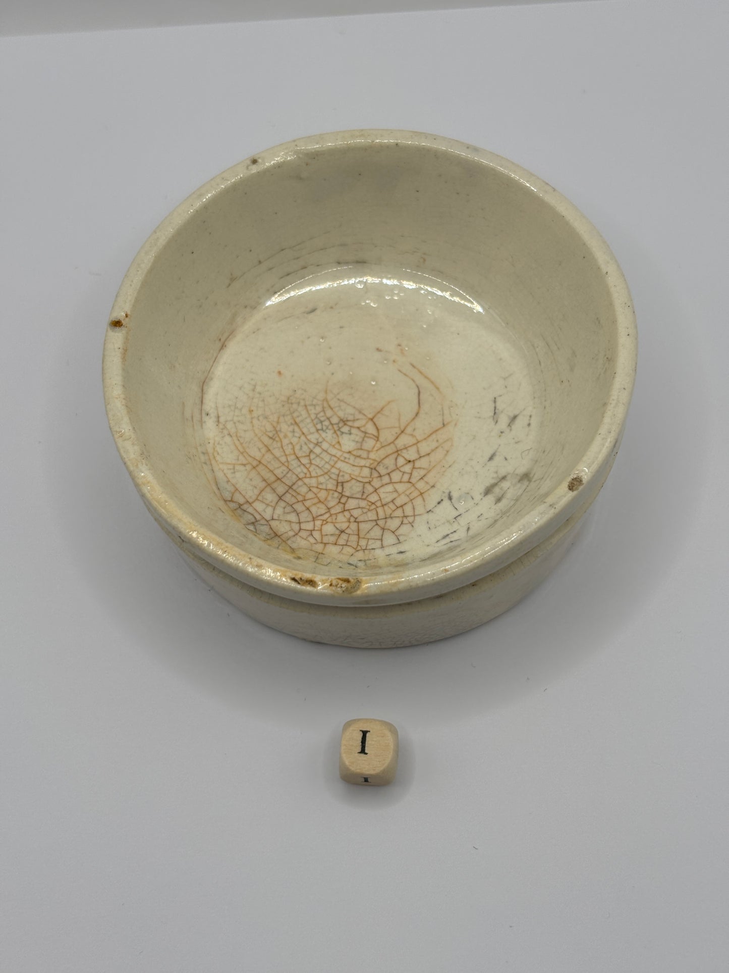 Old plain stoneware meat paste pot, potted meat (i)