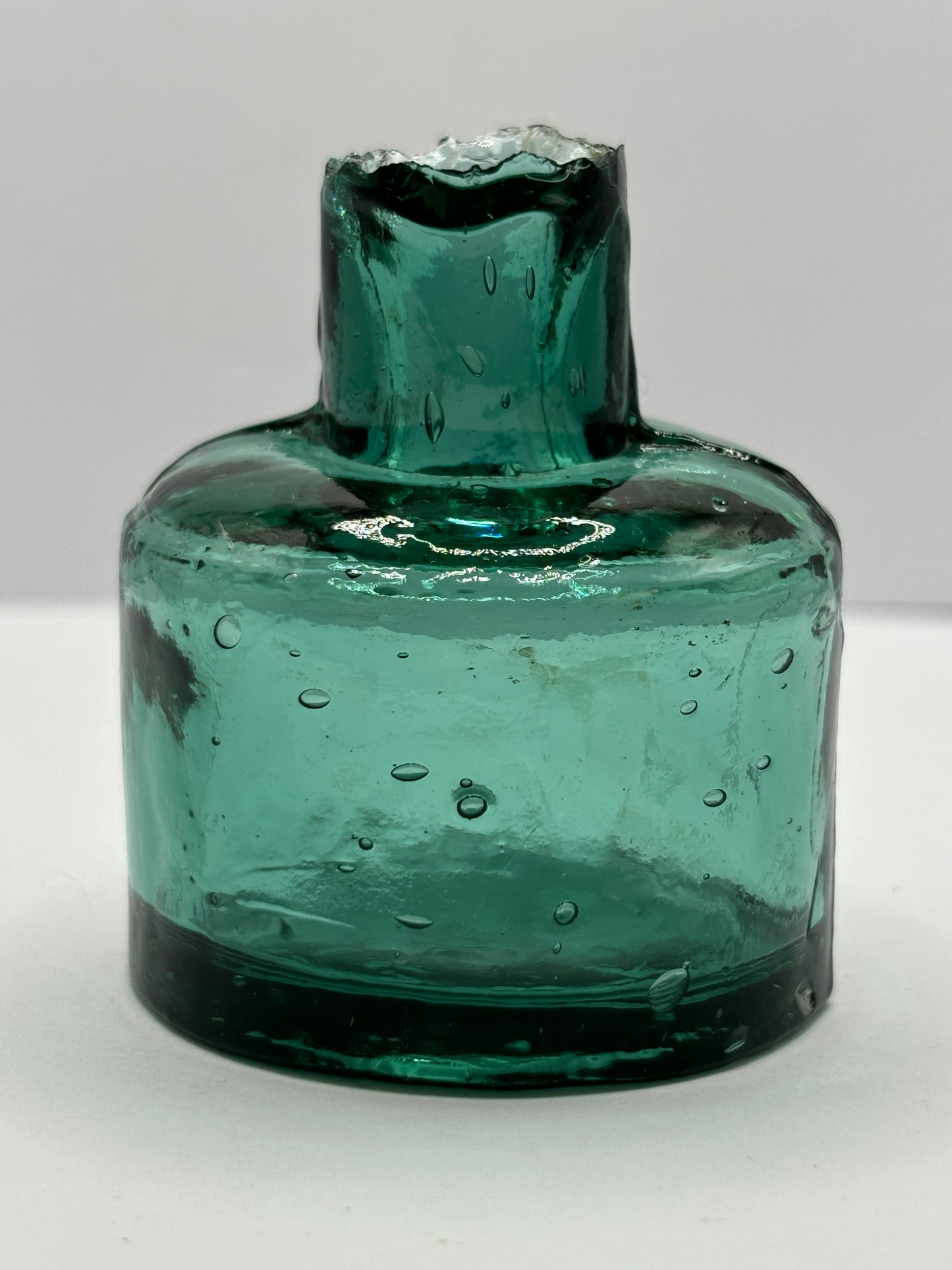 Old Dark aqua inkwell