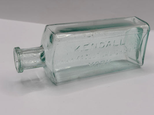 Old York advertising chemist bottle, Kendall pharmaceutical chemist York