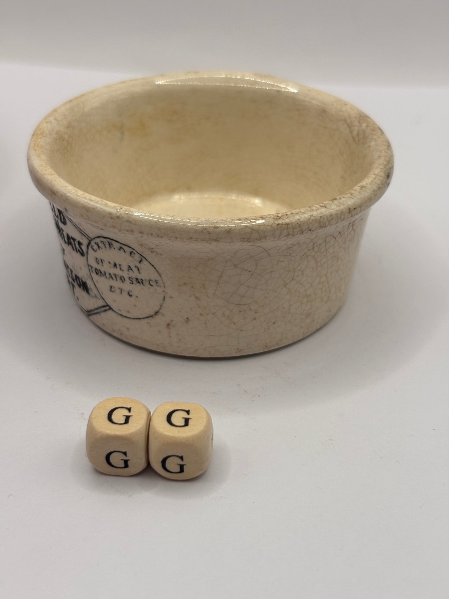 Old mini Springfield advertising meat paste pot, home potted meats (GG)