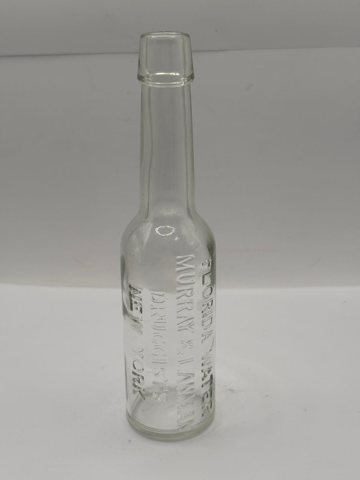 old advertising glass bottle,Florida water Druggists New York