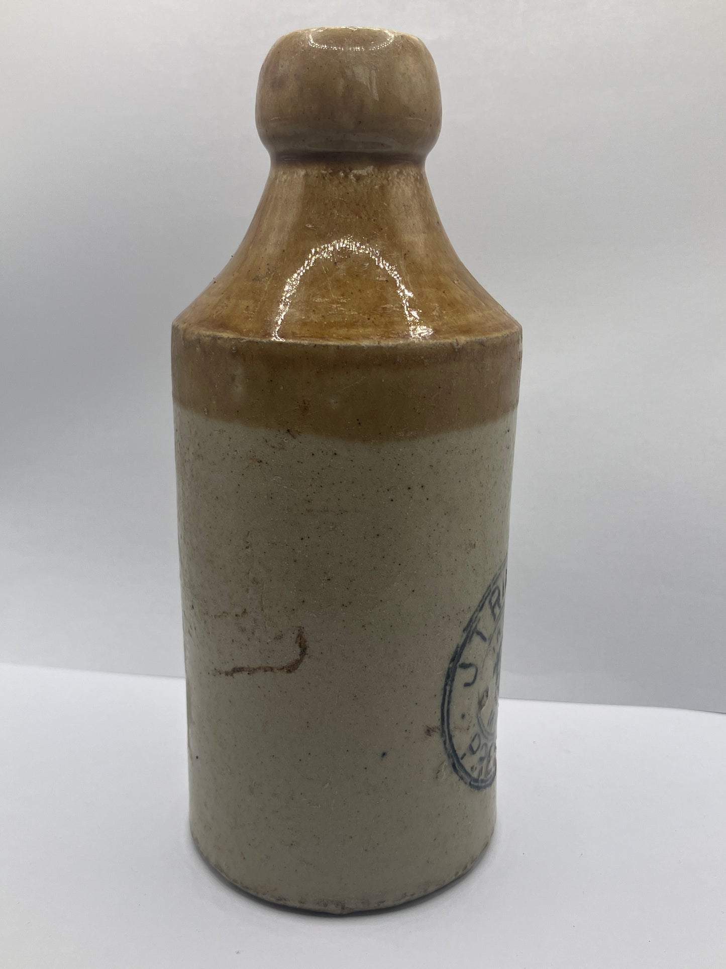 Stoneware ginger beer bottle, Preston