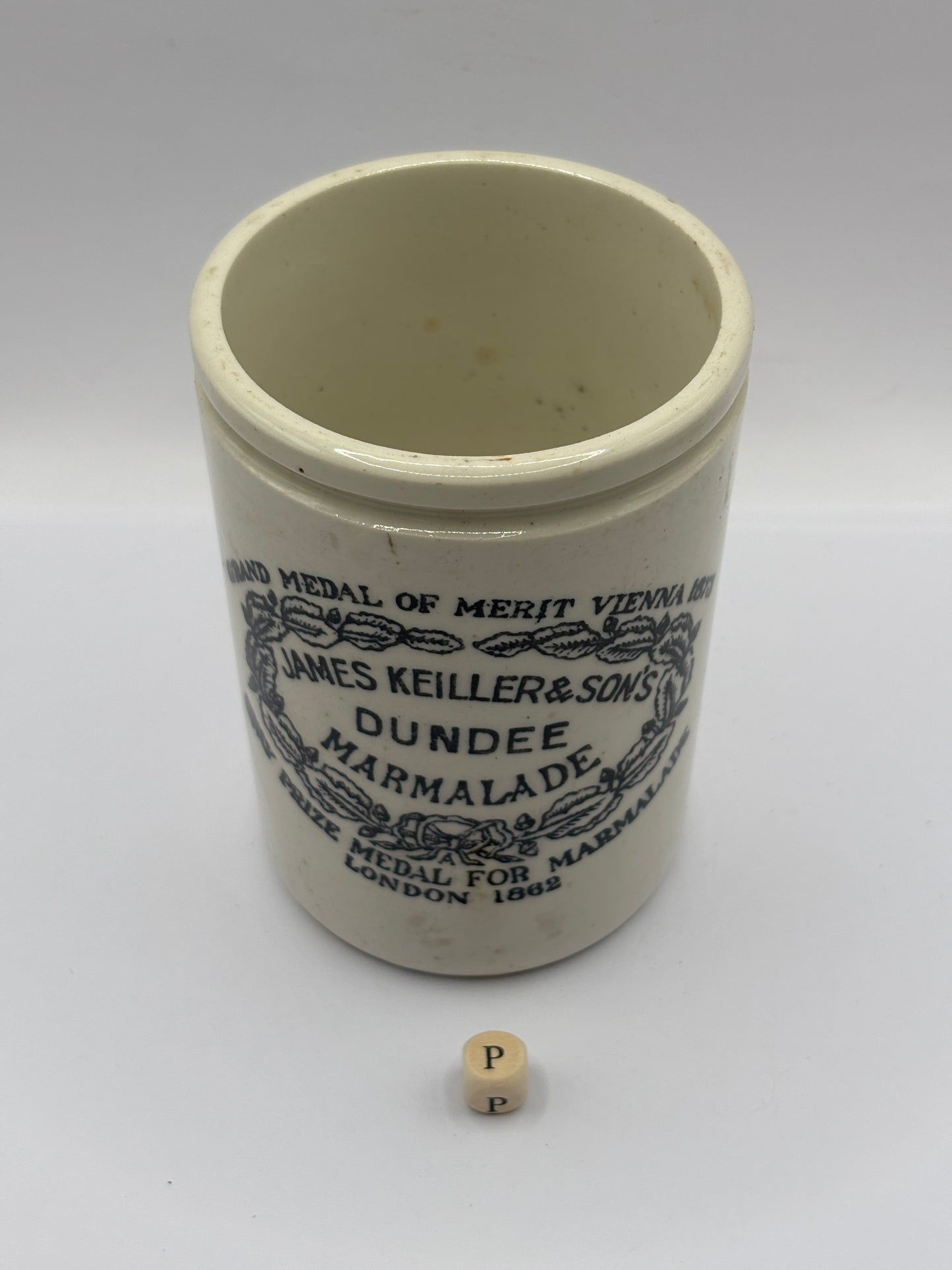 Old 1lb James Keiller Dundee marmalade Jar (P)