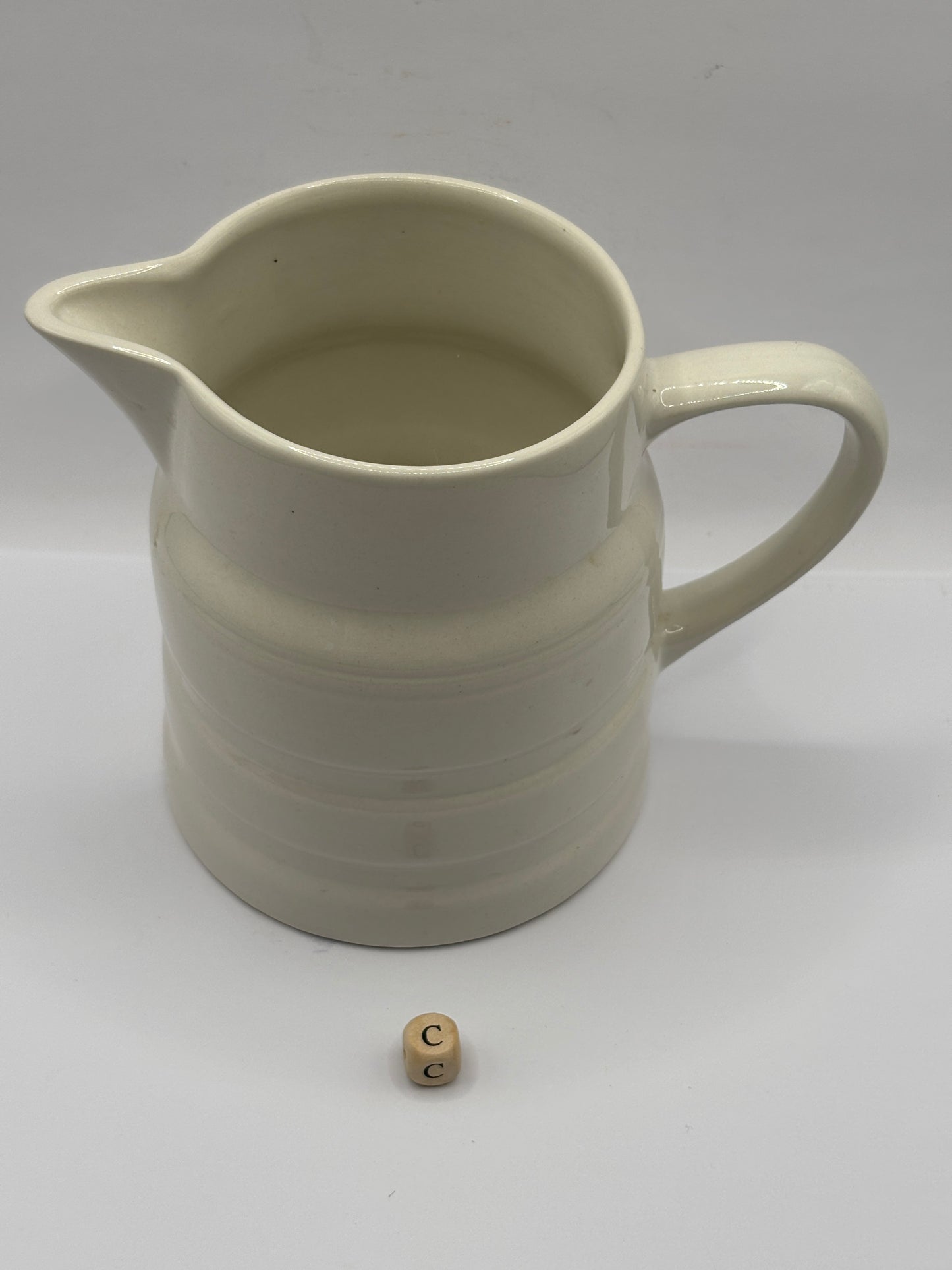 White vintage stoneware jug (c)