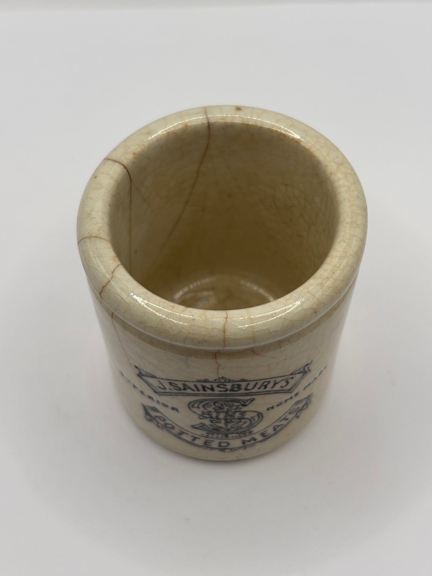 Old sainsburys advertising pot, potted meats