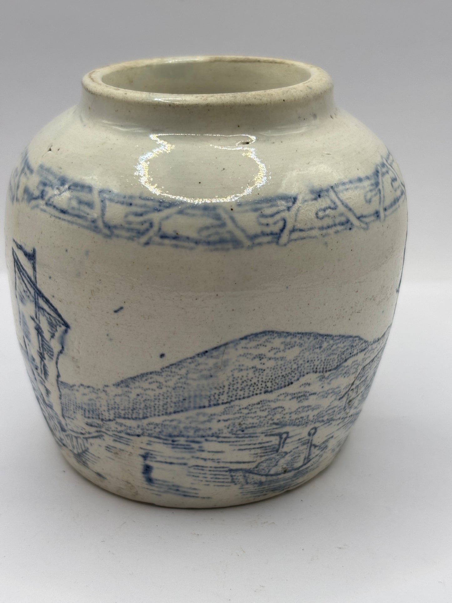 Old stoneware chinese ginger jar 8.5cms