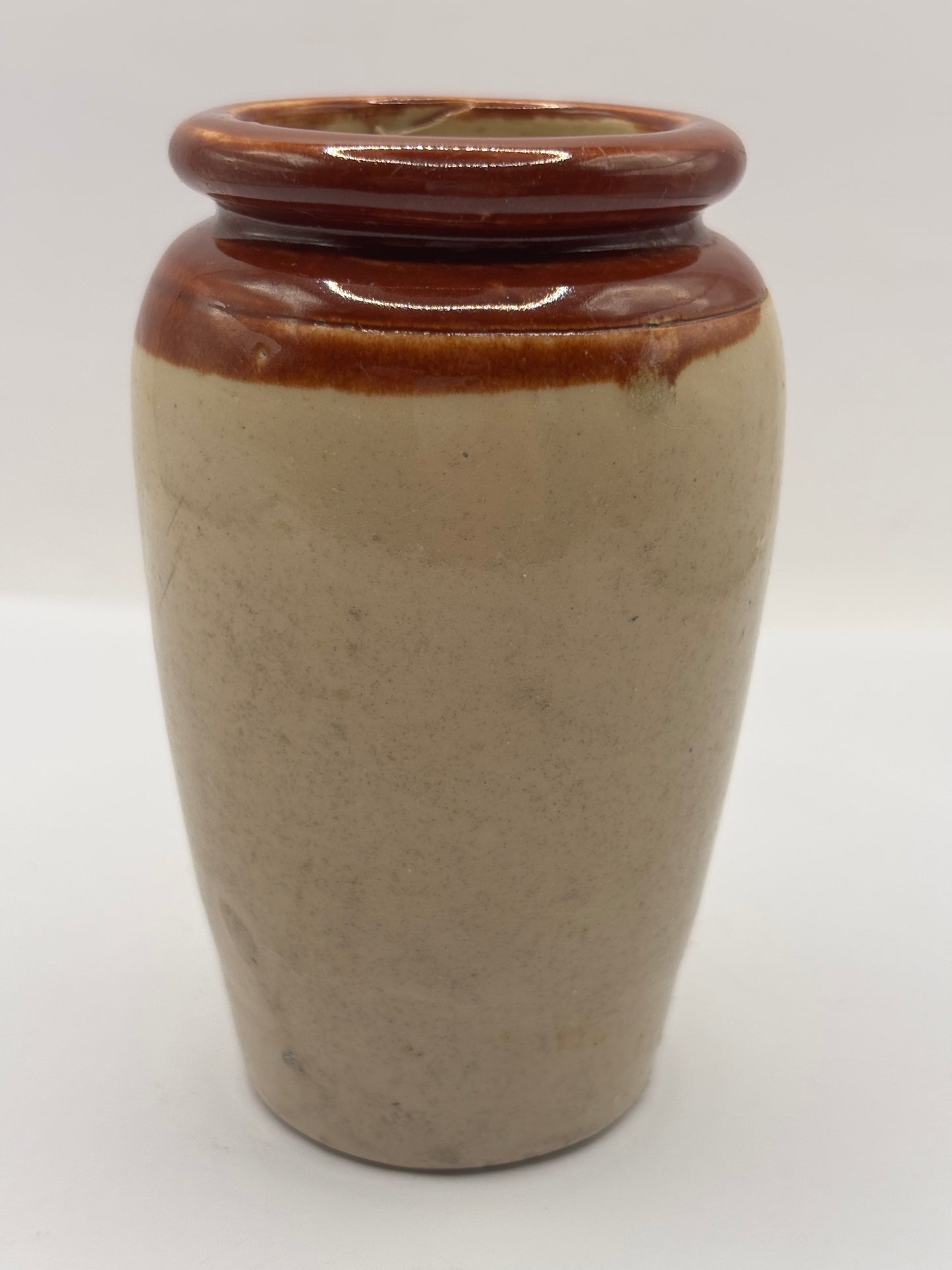 Old advertising cream pot, Find Later’s fresh cream. Small repair