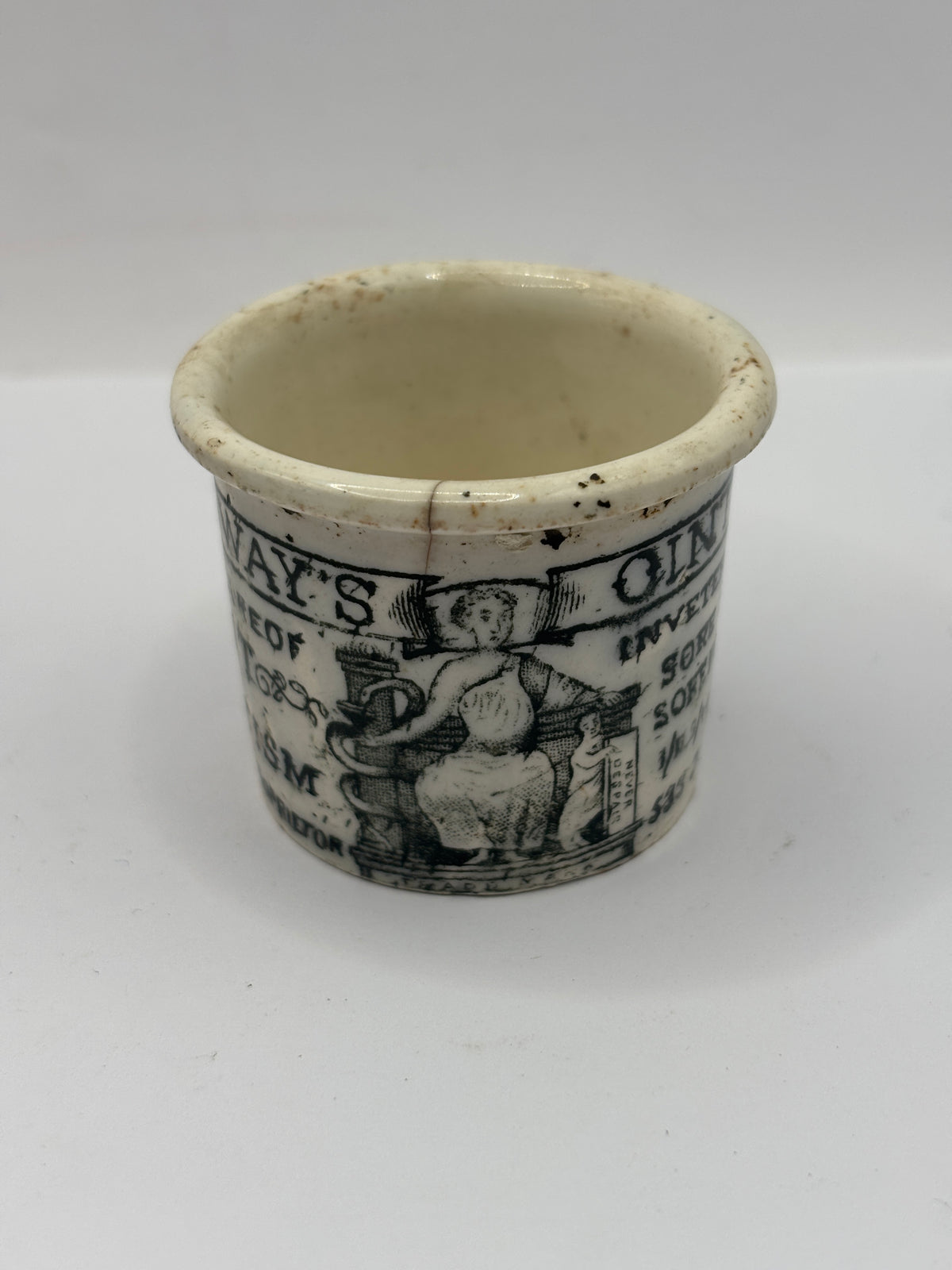 Old advertising ointment pot, Holloways ointment