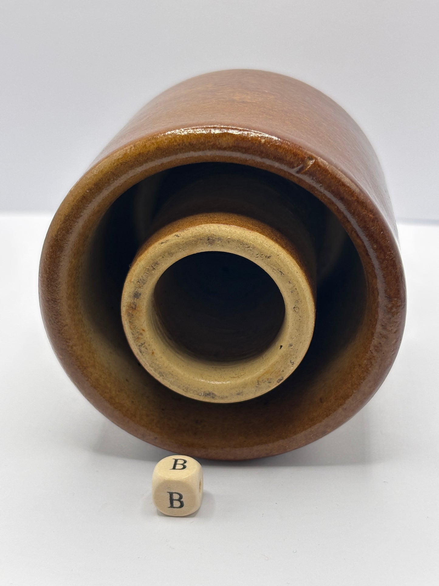 Old stoneware telegraph pole insulator (B)