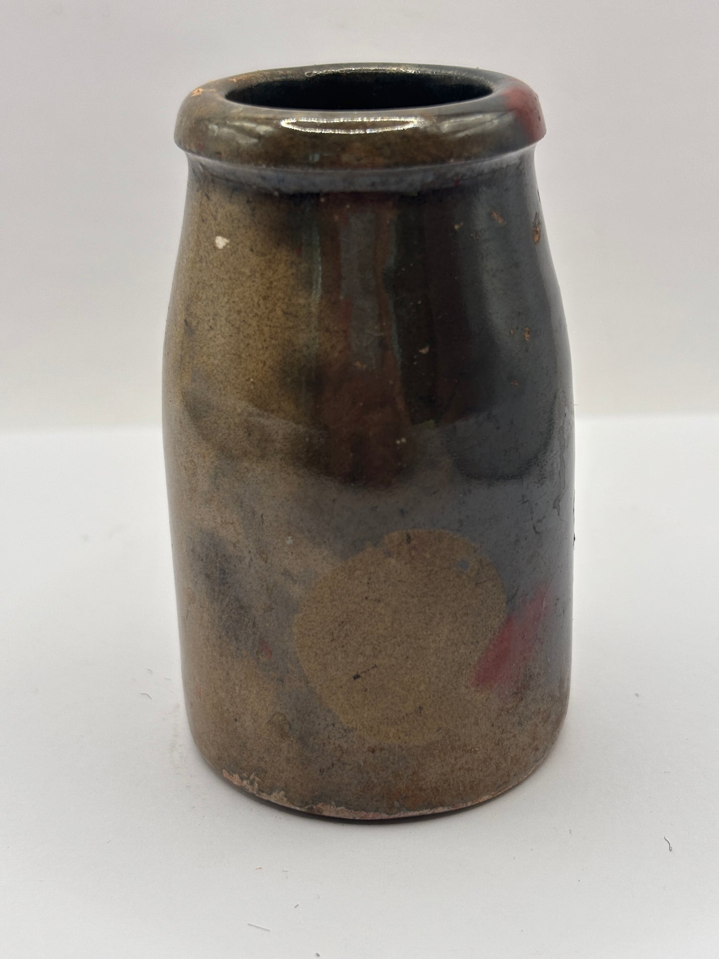 Old stoneware jar, creamer, churn