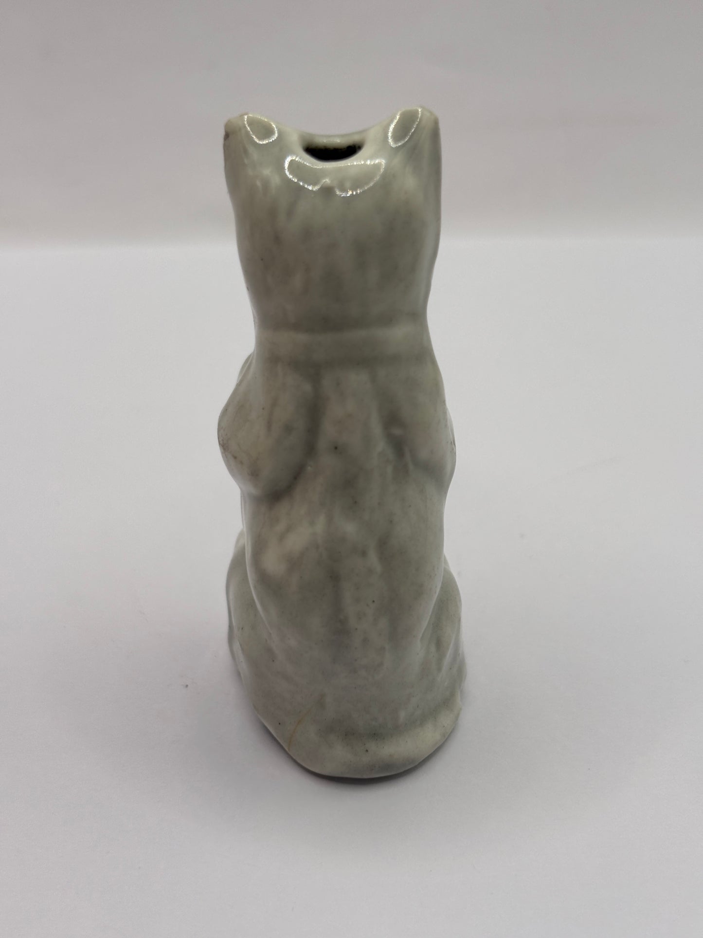 Old stoneware cat decoration