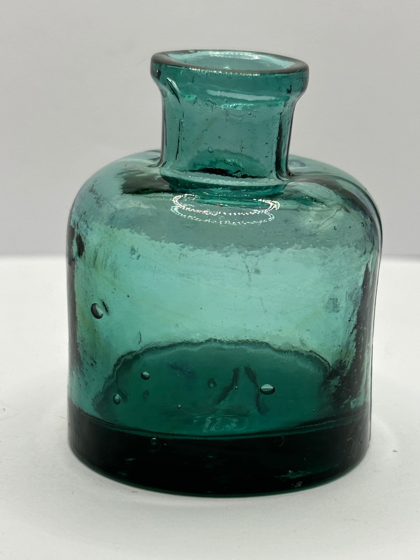 Old Dark aqua inkwell