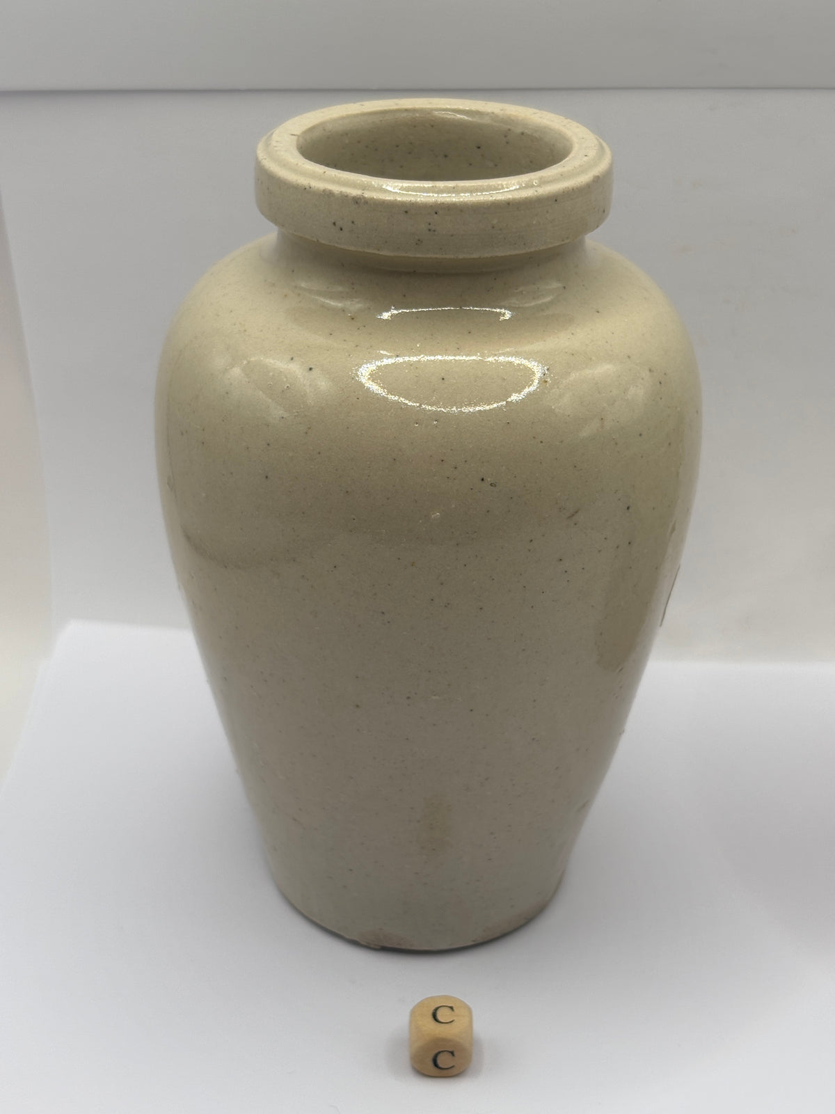 Old advertising stoneware Virol pot, 13.5cms (c)