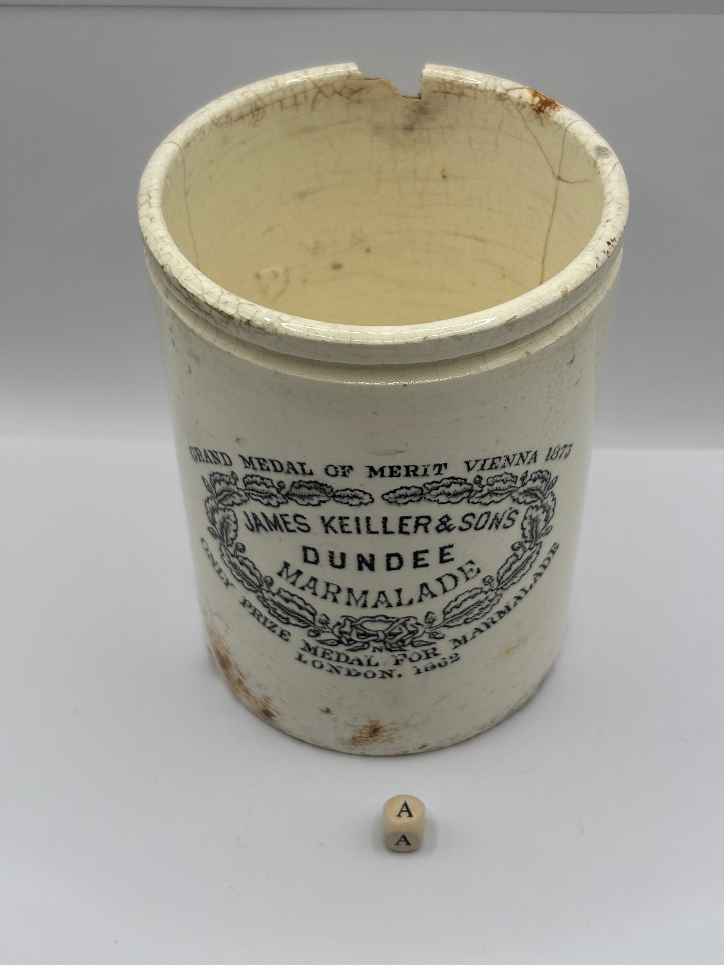 Old 2lb James Keiller dundee marmalade jar (a)