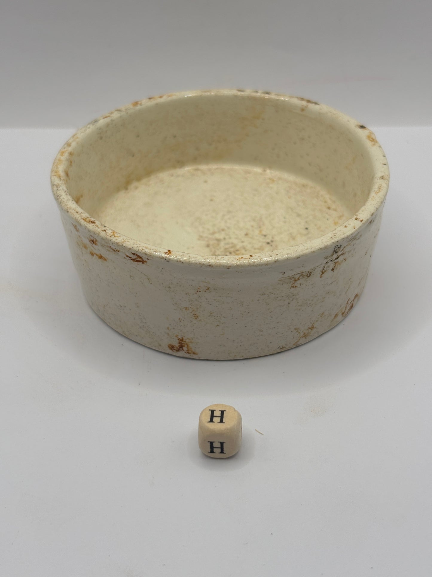 Old plain stoneware meat paste pot (H)