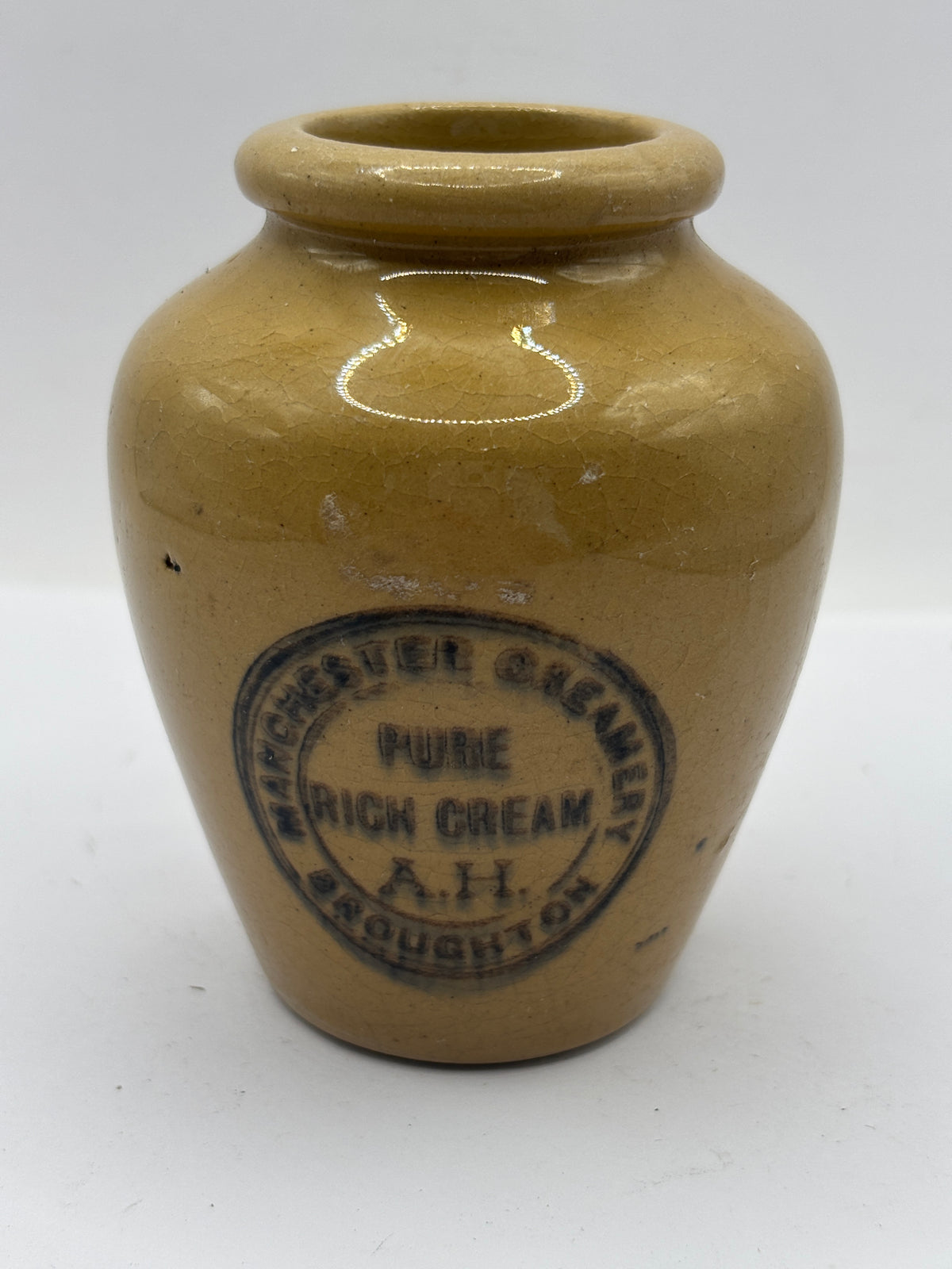 Old advertising cream pot, Hailwoods Manchester
