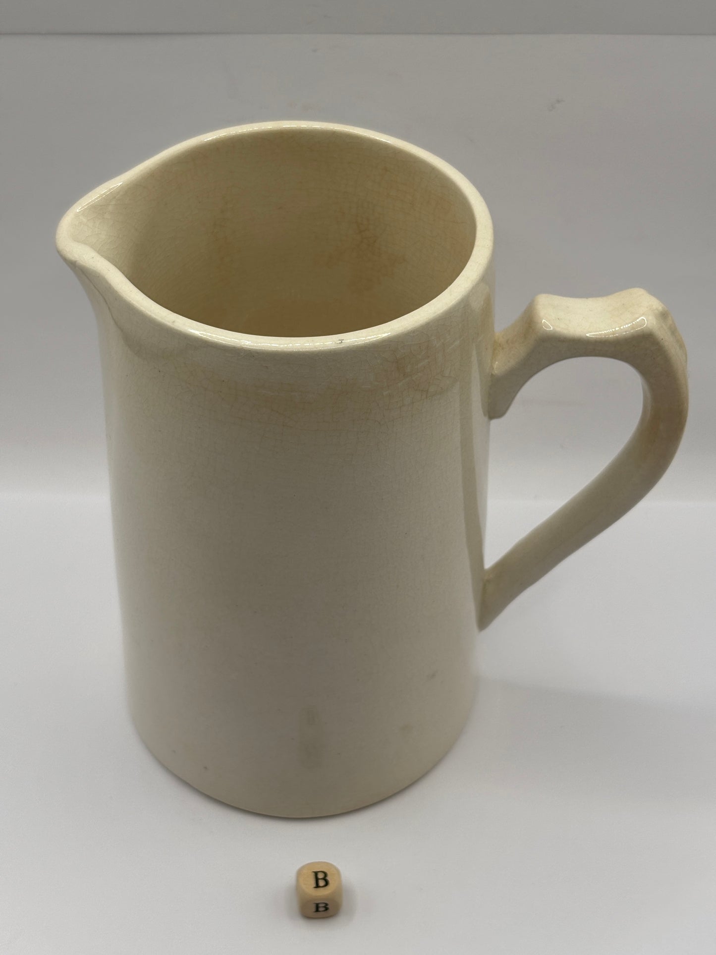 White vintage stoneware jug (B)