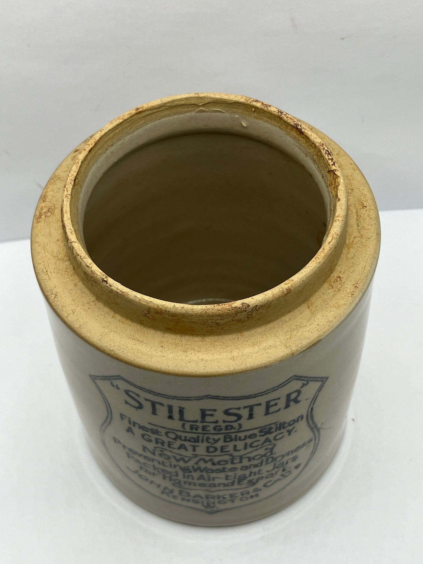 Stilester stoneware cheese jar