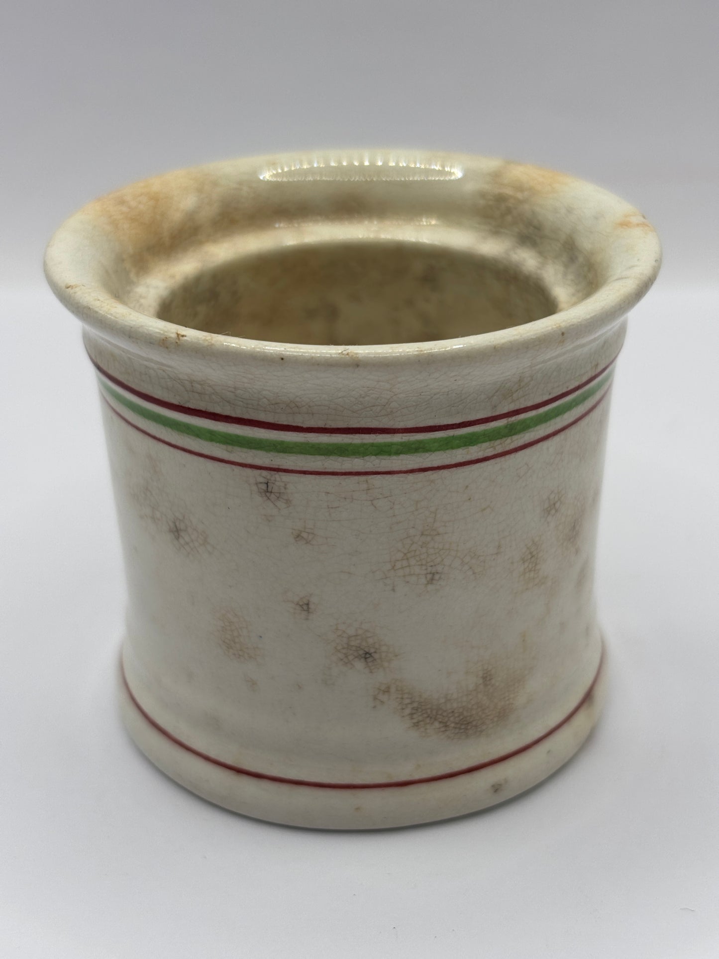 old Small stained stoneware pot