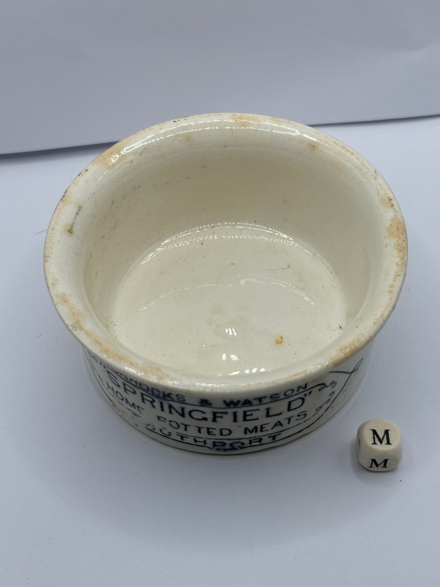 Springfield advertising meat paste pot (m)