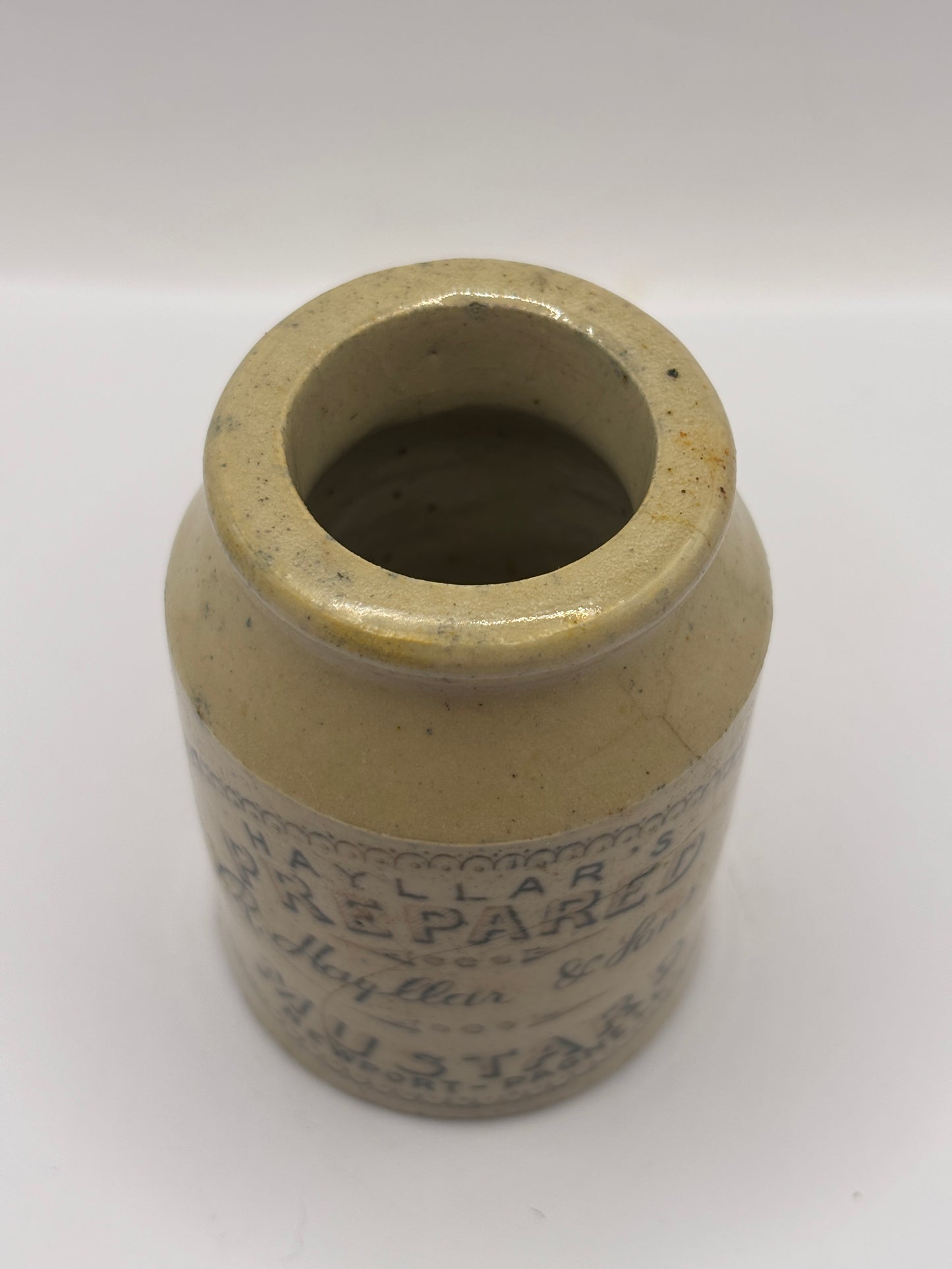 Old advertising jar, Hayllars prepared mustard