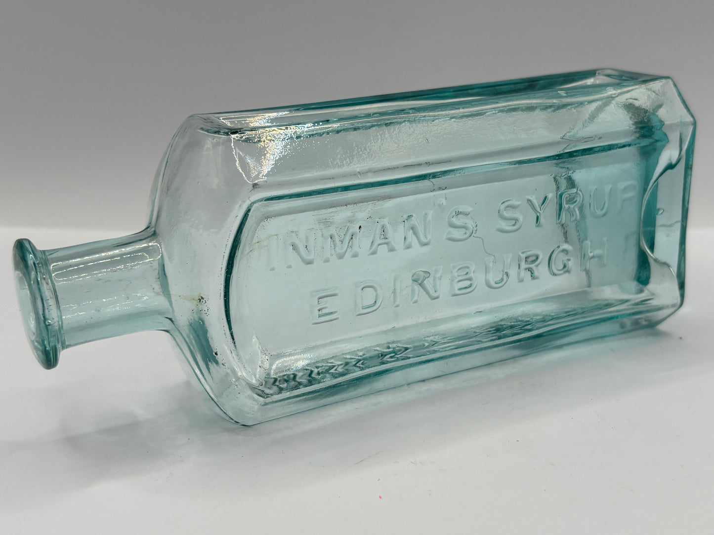 Old advertising chemist bottle, Inman’s syrup Edinburgh