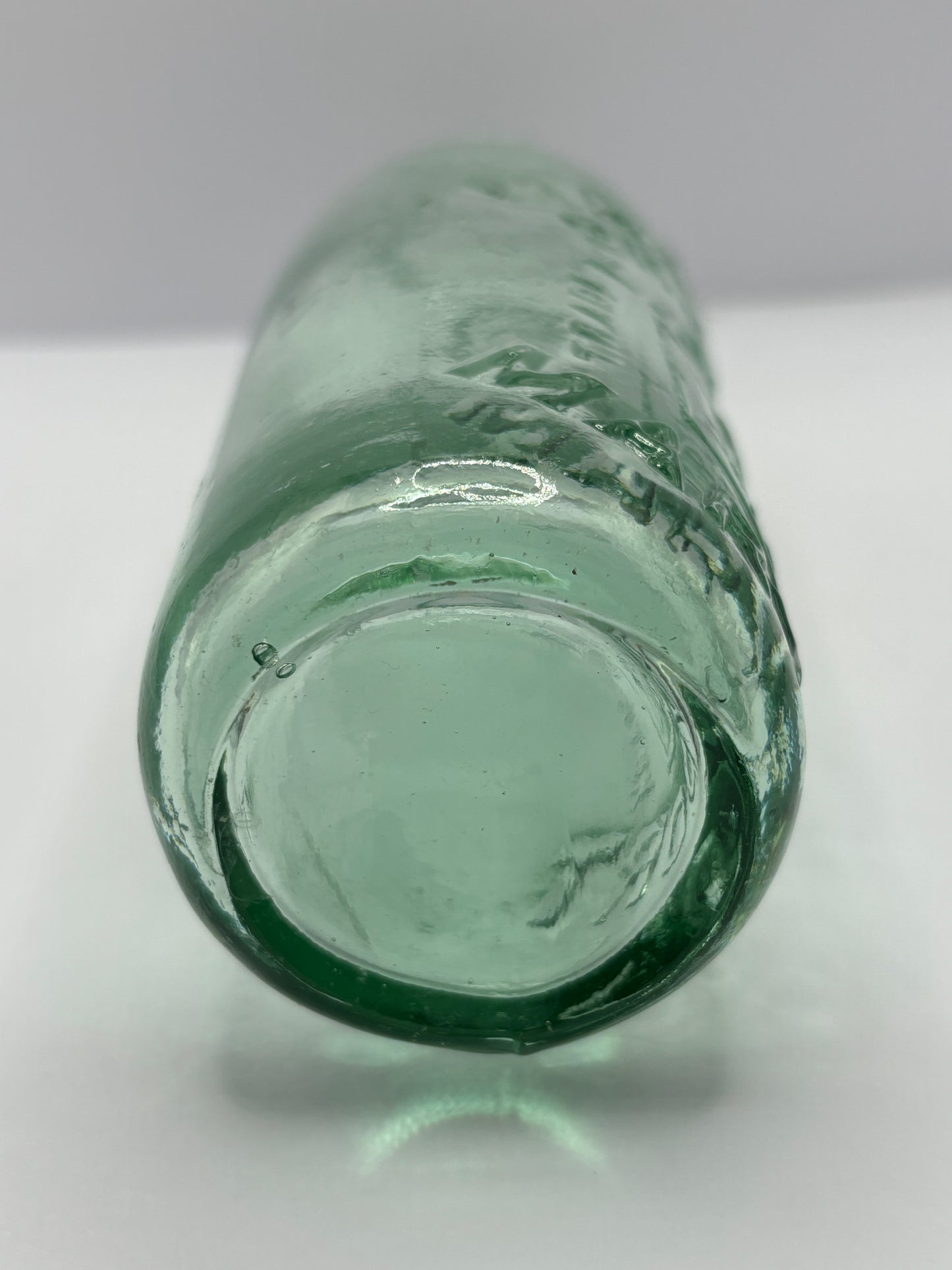 The Maryport brewery, aqua glass mineral water bottle