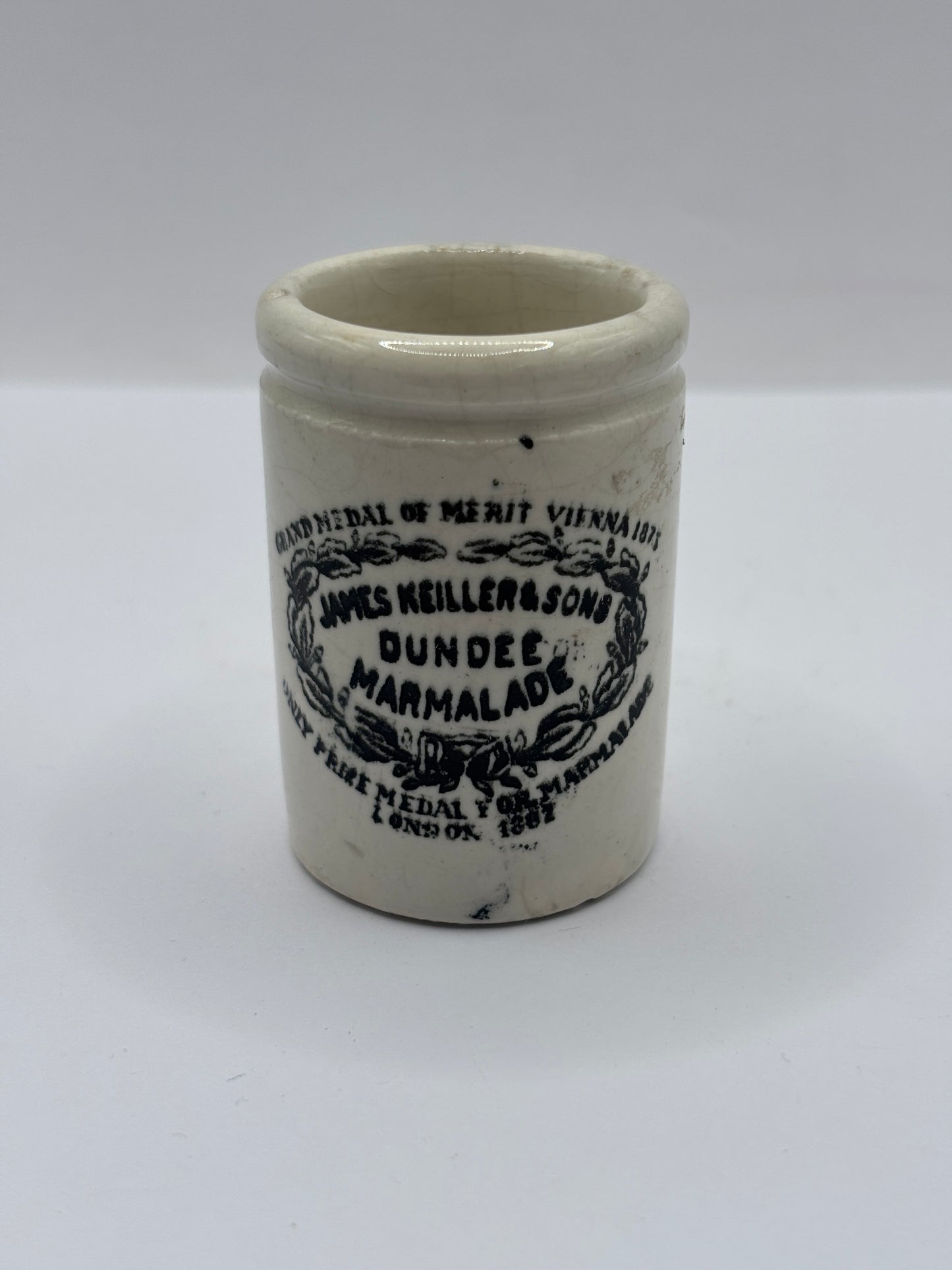Old miniature James Keiller Dundee marmalade Jar