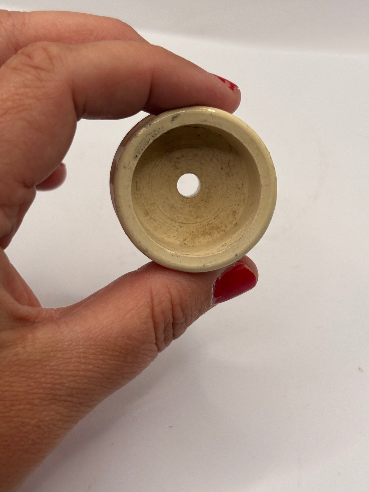 Old advertising baby feeder lid, Saunders liverpool feeding bottle lid